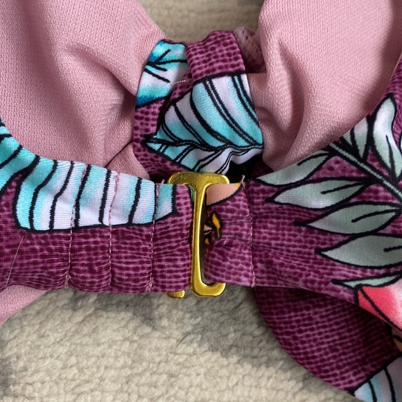 Purple Tropical Floral Monokini - Picture 4 of 4